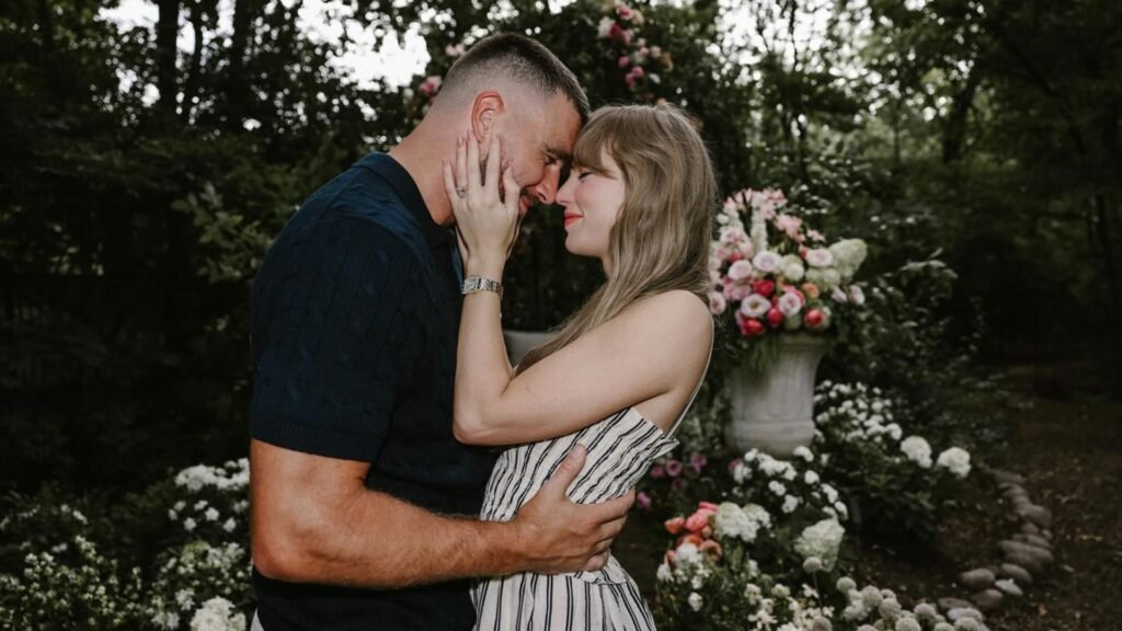 Image of Taylor Swift Travis Kelce Engagement. Image via @taylorswift instagram